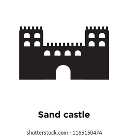 Sand castle icon vector isolated on white background, Sand castle transparent sign , vacation symbols