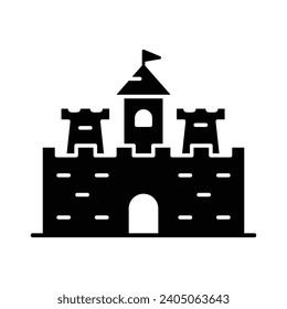 Vector de icono del castillo de arena en el diseño de moda