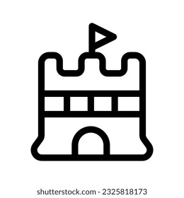 Sand Castle Icon Vector Symbol Design Illustration