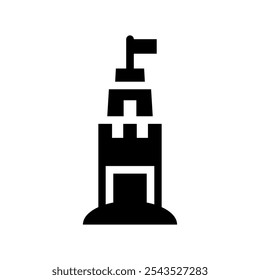 Sand Castle Icon Vector Symbol Design Illustration