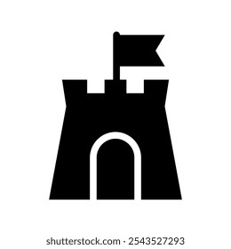 Sand Castle Icon Vector Symbol Design Illustration
