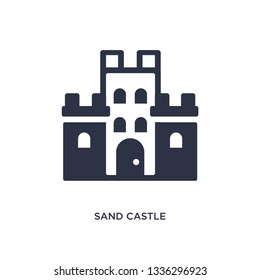 sand castle isolated icon. Simple element illustration from summer concept. sand castle editable logo symbol design on white background. Can be use for web and mobile.