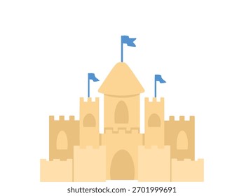Castillo de arena en la playa