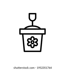 Sand castle outline icon vector illustration, summer season logo design template inspiration