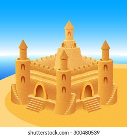 Sand castle; Vector Eps8