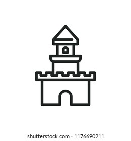 sand castle vector icon