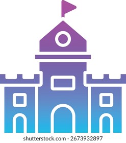 Icono de Vector de Sand Castle. Se puede utilizar para aplicaciones de impresión, móviles y de Web.
