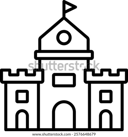 Sand Castle vector icon. Can be used for printing, mobile and web applications.