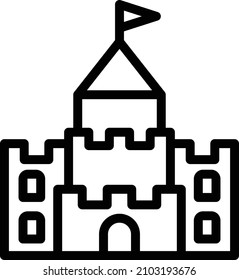 Vektor-Vektorgrafik-Design-Illustration von Sand Castle