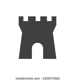 Sand castle vector icon. filled flat sign for mobile concept and web design. Beach sandcastle simple solid icon. Symbol, logo illustration.