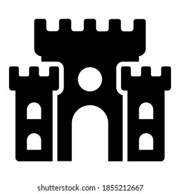  sand castle vector icon glyph style for Web and Mobile.