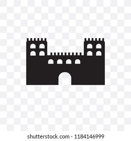 Sand castle vector icon isolated on transparent background, Sand castle logo concept