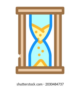 sand clock color icon vector. sand clock sign. isolated symbol illustration