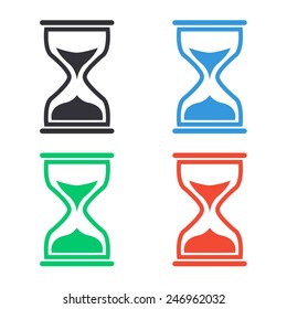 sand clock cursor icon - colored vector illustration