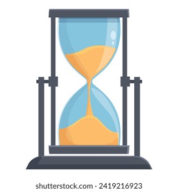 Sand clock game icon cartoon vector. Second digital. Design dial swift