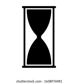 Sand Clock Glass Vector Simple icon. Editable vector 2000 x 2000 Pixel