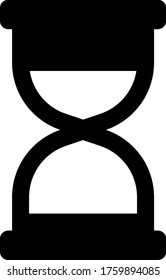 sand clock glyph icon isolated on white background