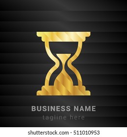 Sand clock Gold and Black silk fashion premium icon / Logo
