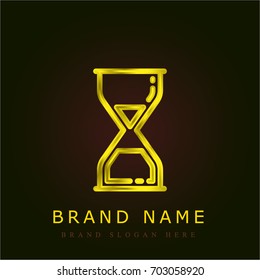 Sand Clock golden metallic logo
