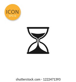 Sand clock or hourglass icon flat style in black color vector illustration on white background.