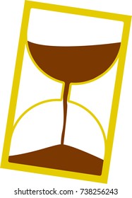 sand clock hourglass logo