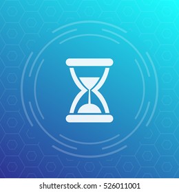 sand clock, hourglass vector icon