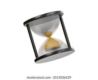 Sand clock icon 3d render illustration