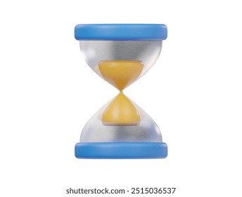 Sand clock icon 3d render illustration
