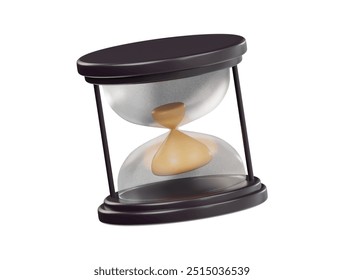 Ilustração de renderização 3d do ícone do relógio de areia