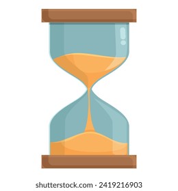 Sand clock icon cartoon vector. Digital design. Dial temporal chronicle