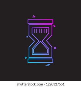 Sand clock icon design vector