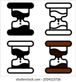 sand clock icon, Editable Stroke, best for Web icons. Vector illustration