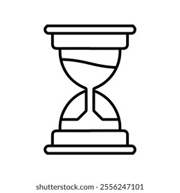 sand clock icon Flat symbol set outline
