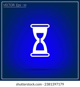 Sand clock icon. Glass timer symbol