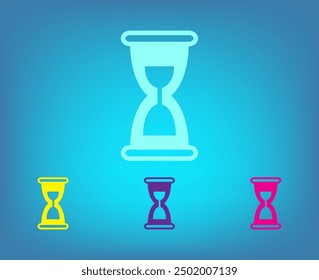 Sand clock icon. Glass timer symbol