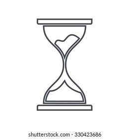 sand clock icon, hourglass icon