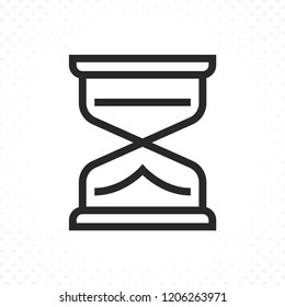 Sand clock icon. Hourglass vector icon, Hourglass thin line icon