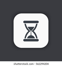 sand clock icon, hourglass vector illustration