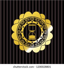 sand clock icon inside shiny badge