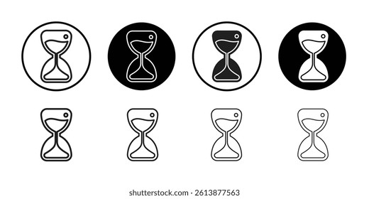 sand clock icon Isolated flat vector in outline