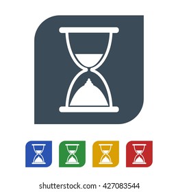 Sand clock icon isolated on white background. vector illustration icon

