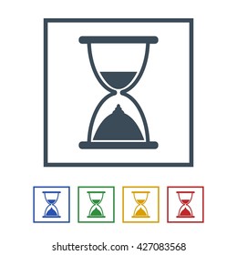 Sand clock icon isolated on white background. vector illustration icon

