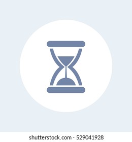 sand clock icon isolated on white