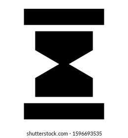 sand clock icon isolated sign symbol vector illustration - high quality black style vector icons
