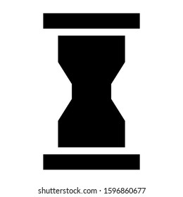 sand clock icon isolated sign symbol vector illustration - high quality black style vector icons
