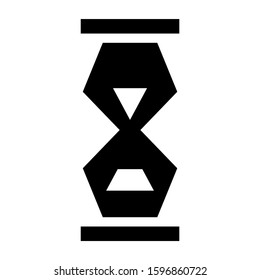 sand clock icon isolated sign symbol vector illustration - high quality black style vector icons
