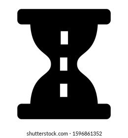 sand clock icon isolated sign symbol vector illustration - high quality black style vector icons
