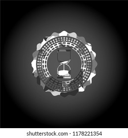 sand clock icon on grey camo texture