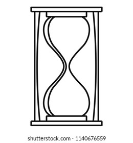 Sand clock icon. Outline illustration of sand clock vector icon for web design isolated on white background