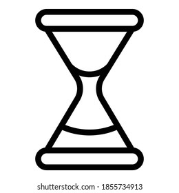 Icono de reloj de arena. Icono de vector de reloj de arena de contorno para diseño web aislado en fondo blanco